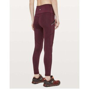 Lululemon Toasty Tech Tight II Garnet Sz 4